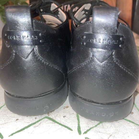 Cole Haan loafers flats sneakers Comfort Shoes Lace up black leather size 9.5 - Picture 5 of 10